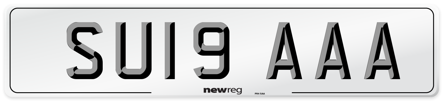 SU19 AAA Number Plate from New Reg